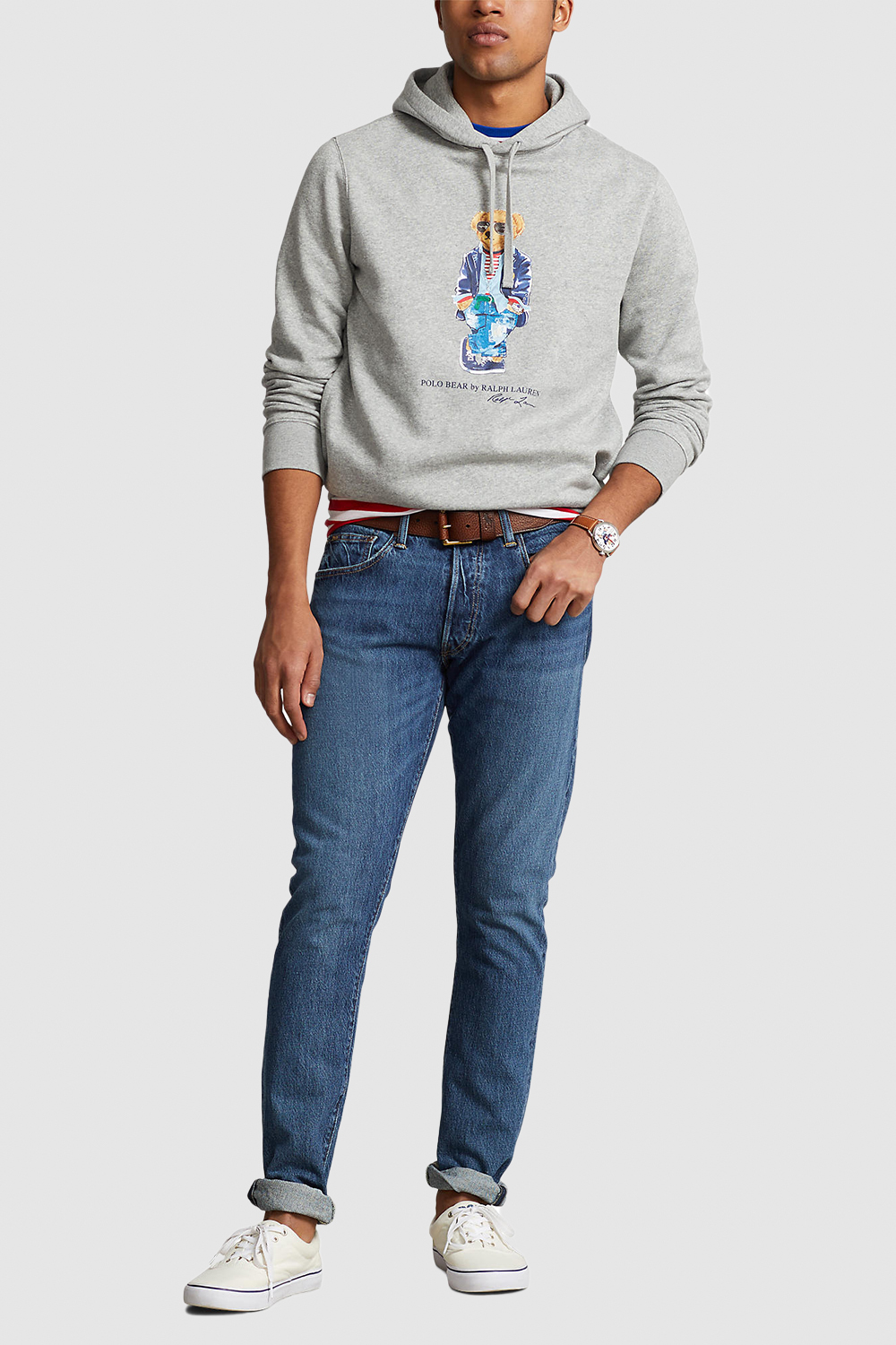 תמונת כל הלוק של סווטשירט קפוצ`ון